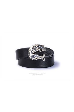 Cintura  in pelle bovina bio-naturale ALESSANDRA FONTANELLI | Cintura | PANTERA h30NERO